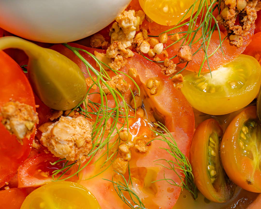 Close-up Salada de Tomate